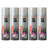 5X Promatic Alu Zinc Spray Paint 500ml Spray Paint